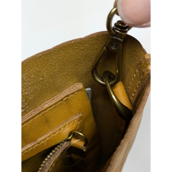 Madewell The Mini Transport Crossbody Bag Bubble Pleat Tan Casual Everyday Purse - Picture 16 of 16